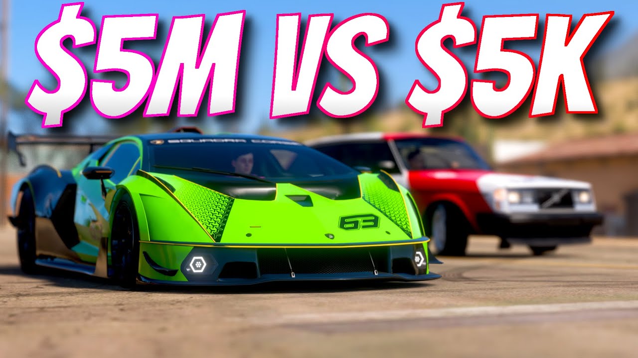 5-million-vs-5-thousand-dollar-car-challenge-forza-horizon-5-youtube