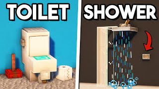 Minecraft: 20+ BEST Bathroom Build Hacks \& Ideas!