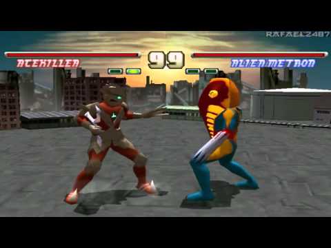 Ultraman Fighting Evolution (Ace Killer) vs (Alien Metron) HD