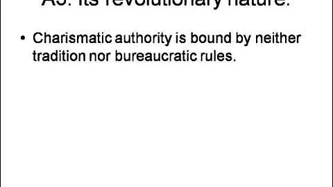 Weber's Concepts of Charisma and Its Routinization