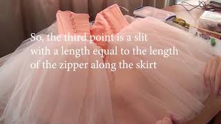 Tulle Layers Making for the Princess Dress