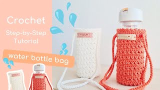 Crochet Tutorial: Water Bottle Holder Bag