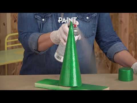 Create Your own Holiday Tree Decor with Rust Oleums Glitter Spray Paint