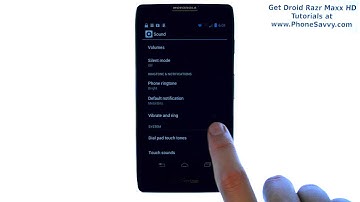 Motorola Droid Razr Maxx HD - How Do I Enable Vibrate And Ring
