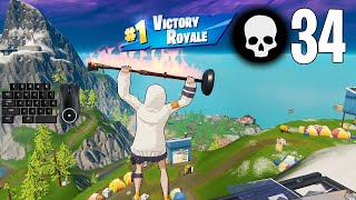 34 Elimination Duo Squad Win ft. SENSEI | Full Game (Fortnite PC Keyboard)