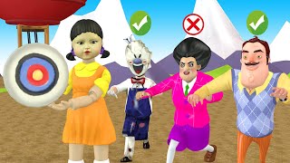 Scary Stranger 3D - Squid Game (오징어 게임) Trying The Honeycomb Candy Challenge FootBall Game #52 screenshot 4