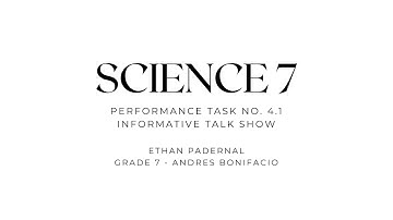 SCIENCE 7 | PERFORMANCE TASK # 4.1