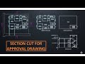 Residential Building Section for BDA Approval | Plan to Section Live