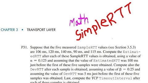 TCP RTT Calculation | EstimatedRTT, DevRTT & TimeoutInterval Solved | Networking Math in Bangla