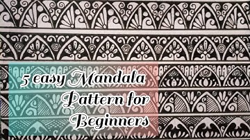5 easy Mandala Pattern tutorial video for Beginners (Part 1).