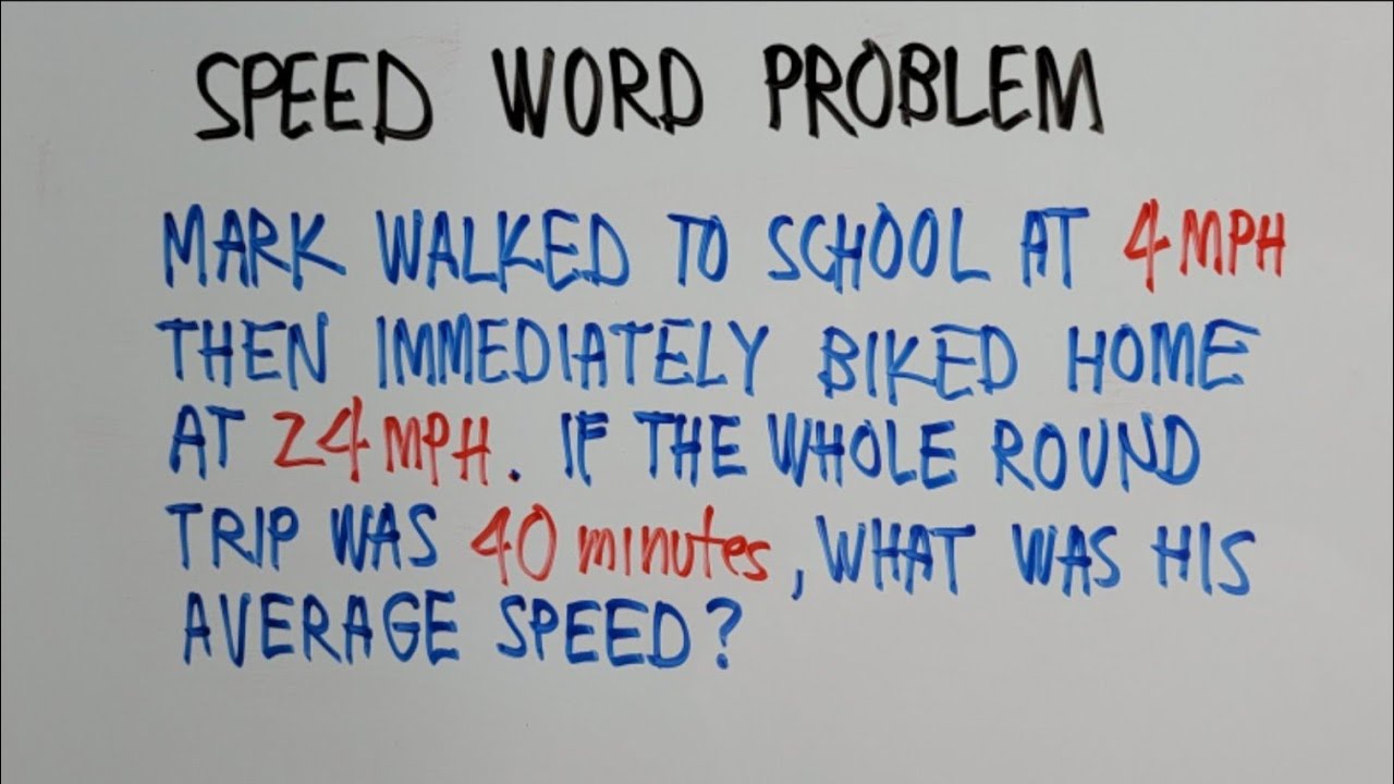 How to Solve Algebra Speed Word Problem 2 @KasyannoEZMath - YouTube