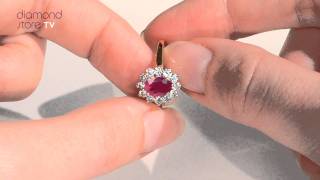 Diamond  0.50CT 18K Gold and 1.15CT Ruby Ring - FET25-T
