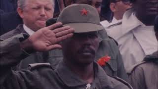 Colonel Mengistu Watches Army & Militia May Day Celebration Addis Ababa, Ethiopia May 1978