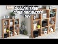 DOLLAR TREE WOOD CUBE ORGANIZER DIY