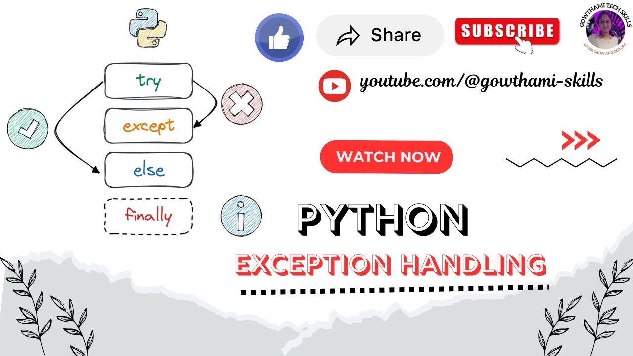 Lecture-20: Python Exception Handling - YouTube