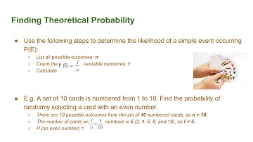 Lesson 8.3: Experimental and Theoretical Probability
