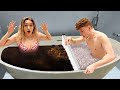 WE MADE THE WORLDS BIGGEST COKE & MENTOS BATH! ft. Infinite Lists