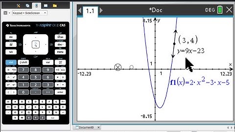 Drawing Tangent Line in N-Spire Calculator