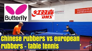 Chinese rubber vs European rubber table tennis explanation by a pro! screenshot 4
