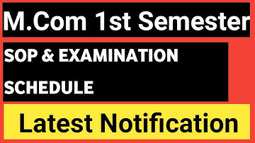 M.Com 1st Semester SOP & Examination Schedule Latest Notification by Gauhati University