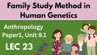 LEC 23 Family Study Method in Human Genetics &amp; Anthropology!
