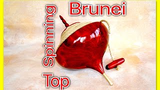 🌳Woodturning | Brunei Spinning Top/ Gasing Top | Gasing Pangkah | Malaysian Spinning Top