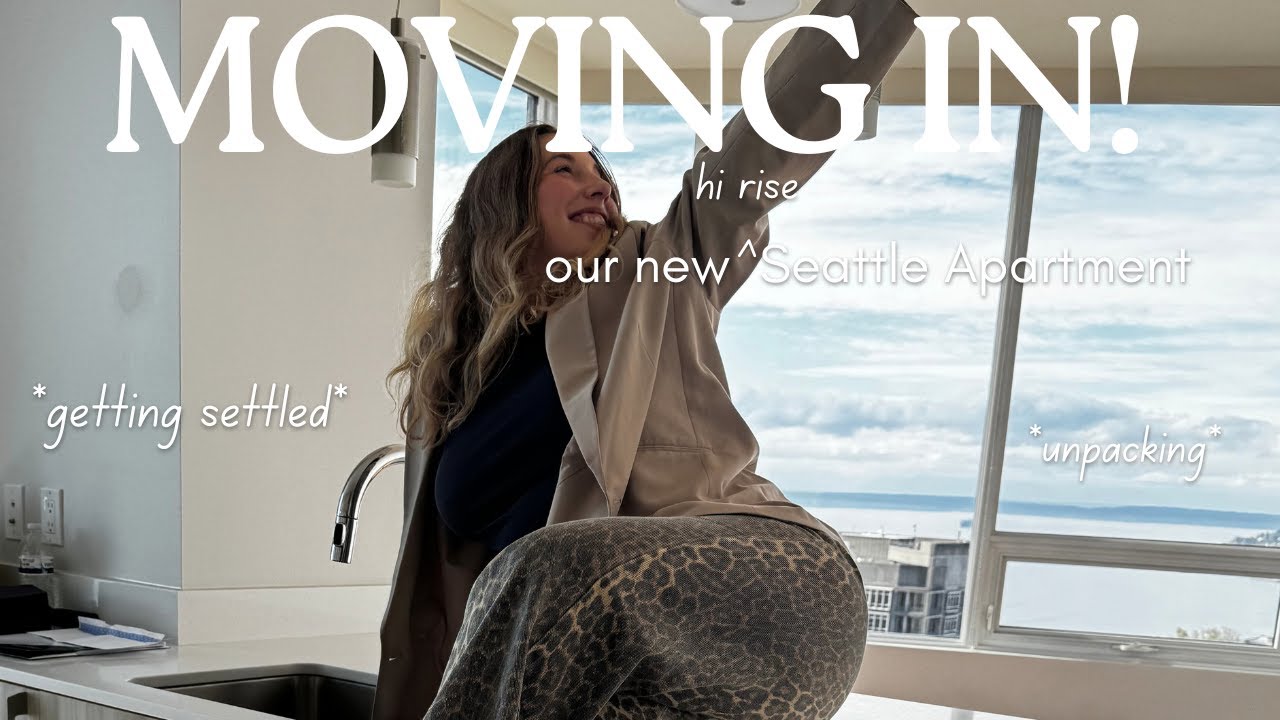 MOVING- IN VLOG | 📦 chatty unpacking vlog + organizing our new Downtown Seattle apartment
