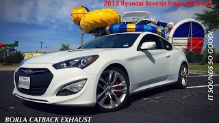 BK2 Genesis Coupe 3.8 Borla Catback Exhaust before & after!