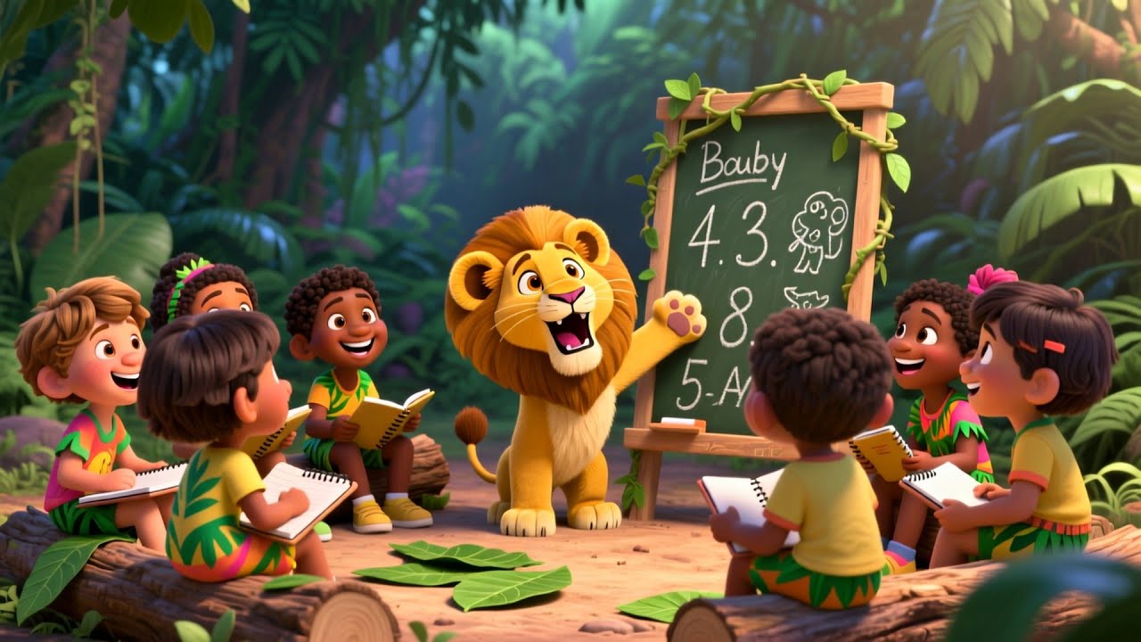 Baby Lion Learning Day 🦁🌞 | Fun Learning for Kids | Preschool Educational Video