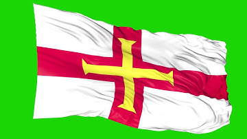 Guernsey Flag | Green screen 4K HD  Video | Animated YouTube | No Copyright | Royalty-Free
