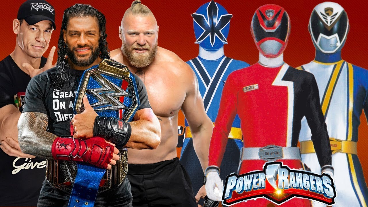 Roman Rangers WWE 2K23 Power Rangers Vs Roman Reigns Brock Lesnar & John Cena # ...