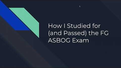 How I Studied for (and Passed) the FG ASBOG Exam
