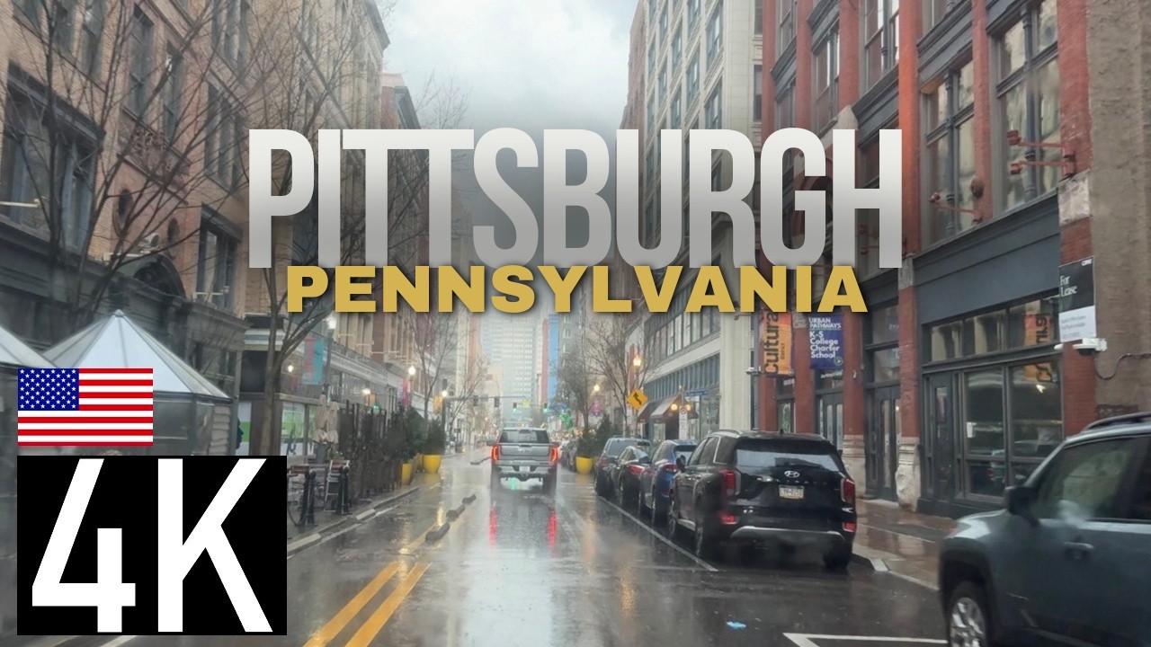 Road Tour – Rainy Drive from Washington, PA to Pittsburgh, PA – Downtown Pittsburgh PA