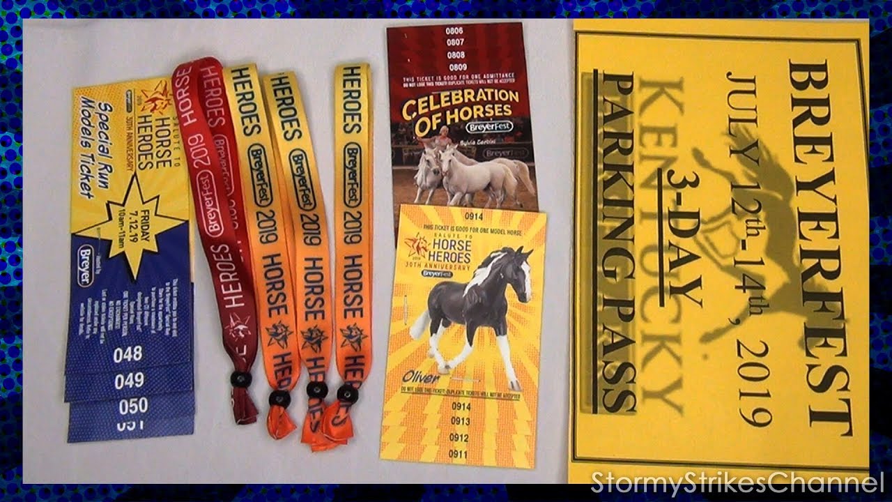 Unboxing BreyerFest 2019 Tickets with New Wristband Tickets YouTube