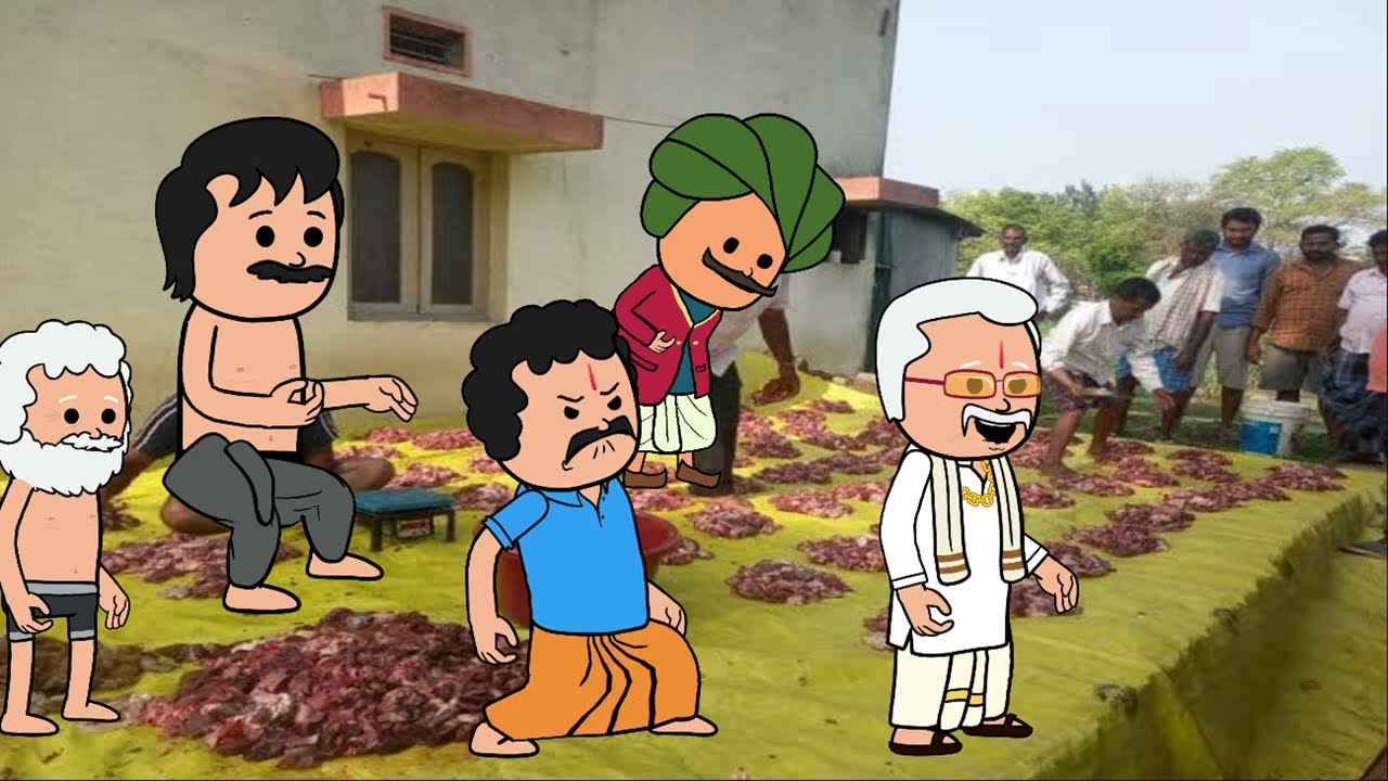 ಯುಗಾದಿ ಹಬ್ಬದ ಕರಿ ಬಲು ಜೋರಾಗಿದೆ.. ಗುಡ್ಡೆ ಮಾಂಸ ಪಾಲು ಮಾಡಿ ಹಂಚಿದ ಗೌಡ್ರು