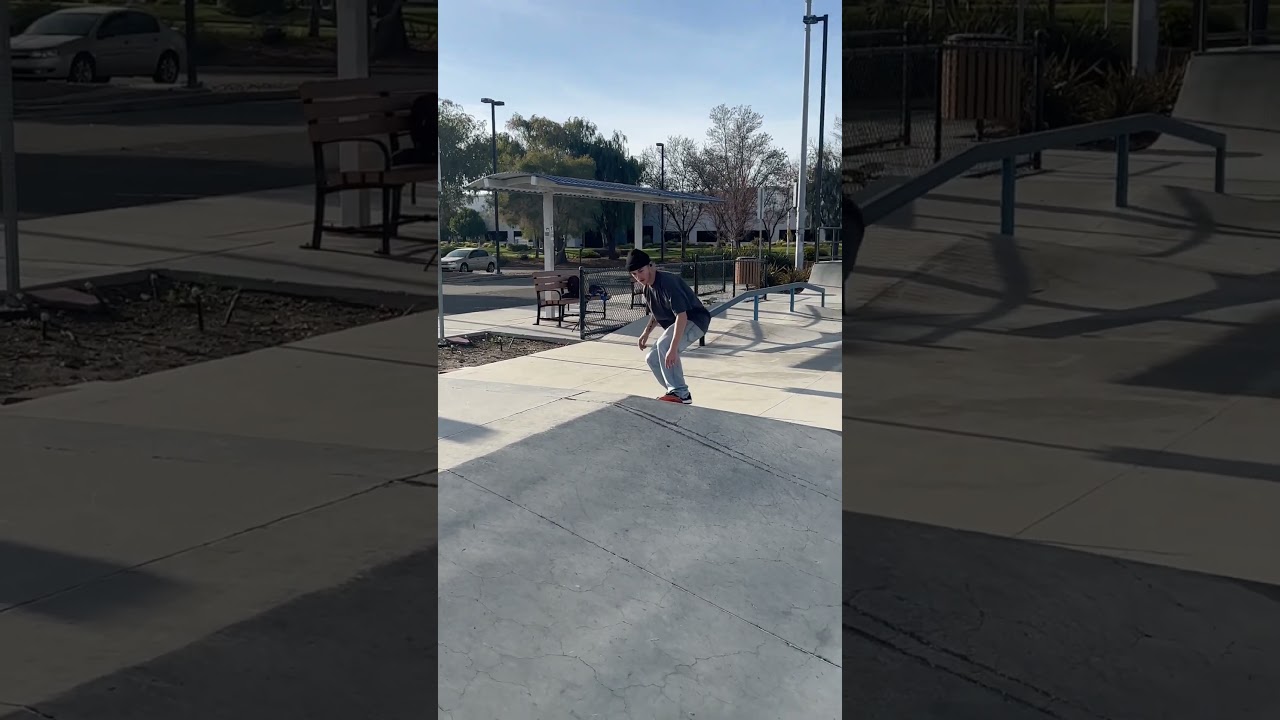 Alex with this perfect back side flip at Newark skatepark 🔥 