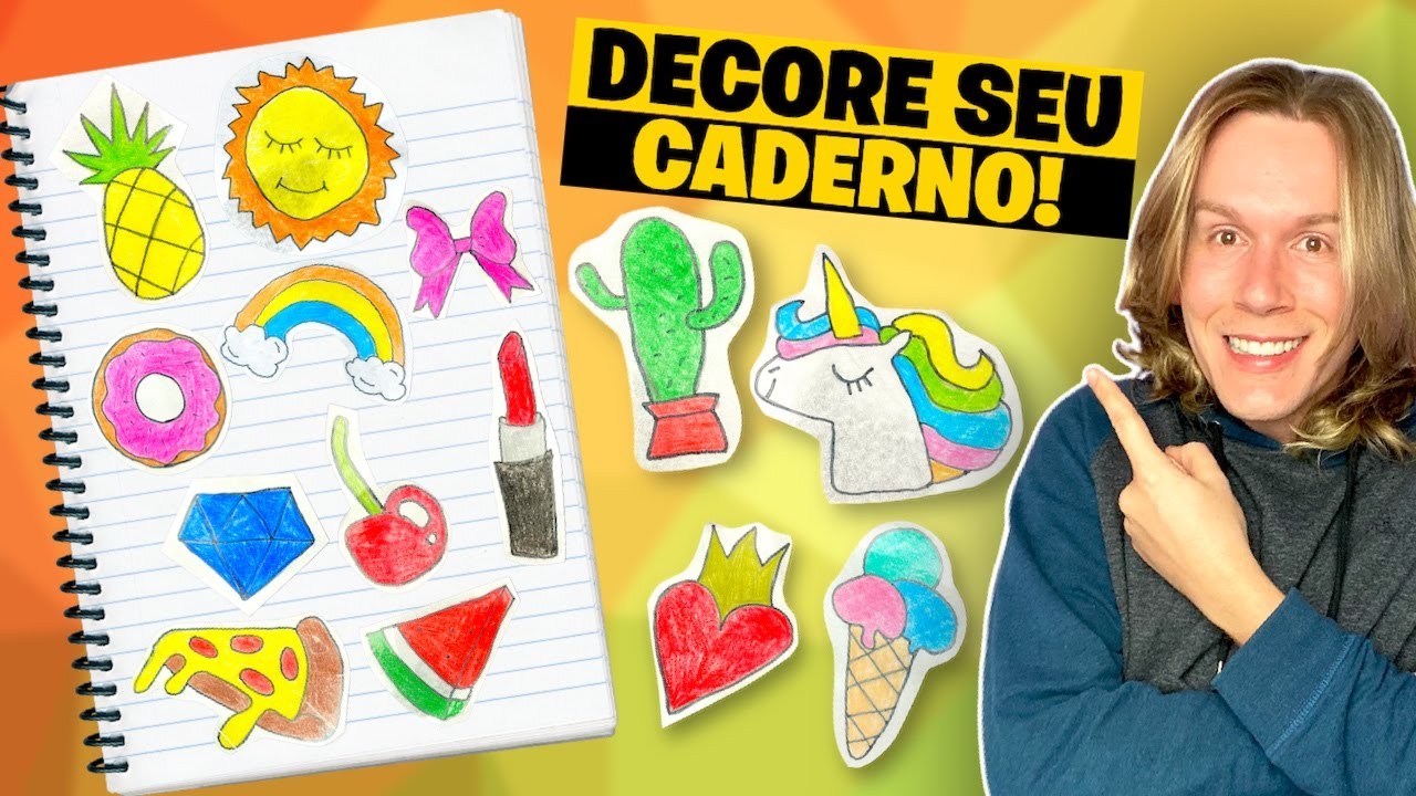 ADESIVOS FOFOS CASEIROS - DIY - Material Escolar Caseiro | TIO LUCAS