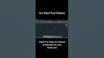 How to draw an arc with start end radius tool in AutoCAD? #autocad #tutorial #shorts