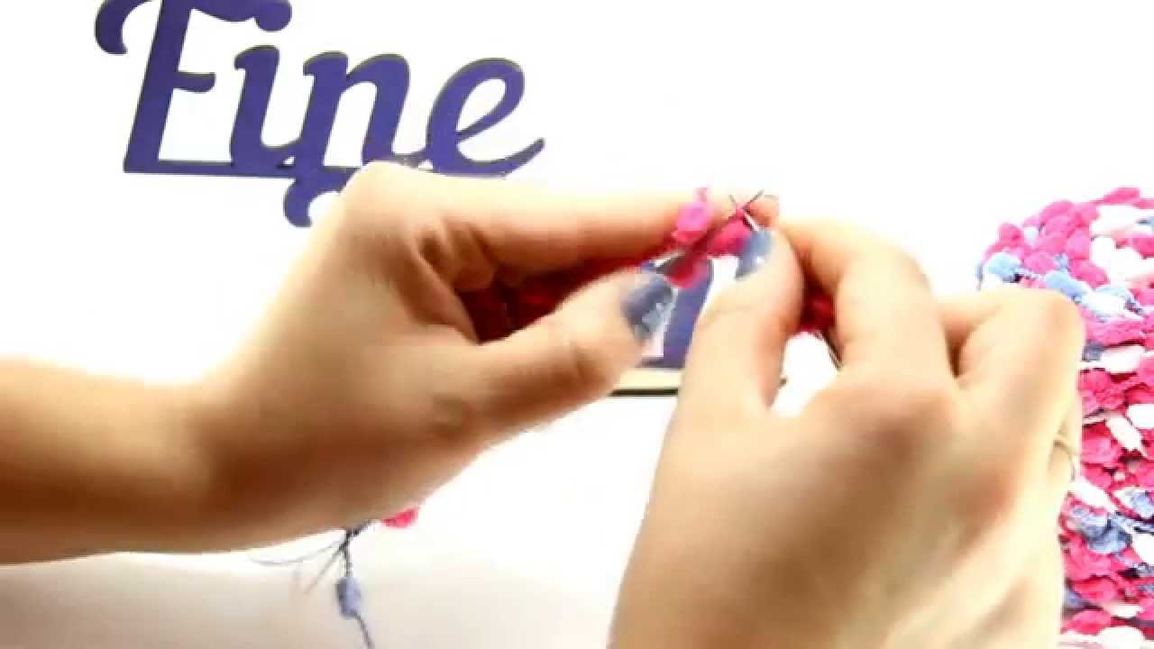 Видеоурок вязания от Fineyarn #3 Как вязать из помпонной пряжи