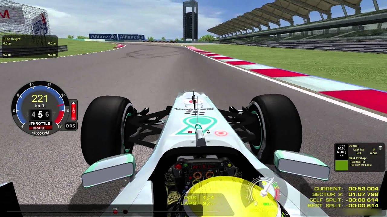 rFactor Mod ERRC 2013 Mercedes F1 W04 IN Sepang International Circuit