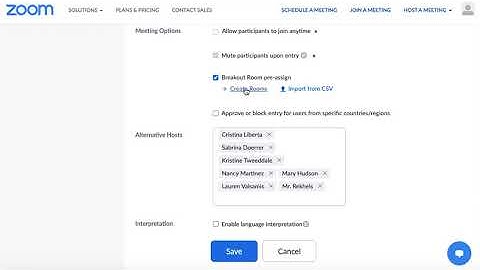 How to preassign Zoom breakout rooms