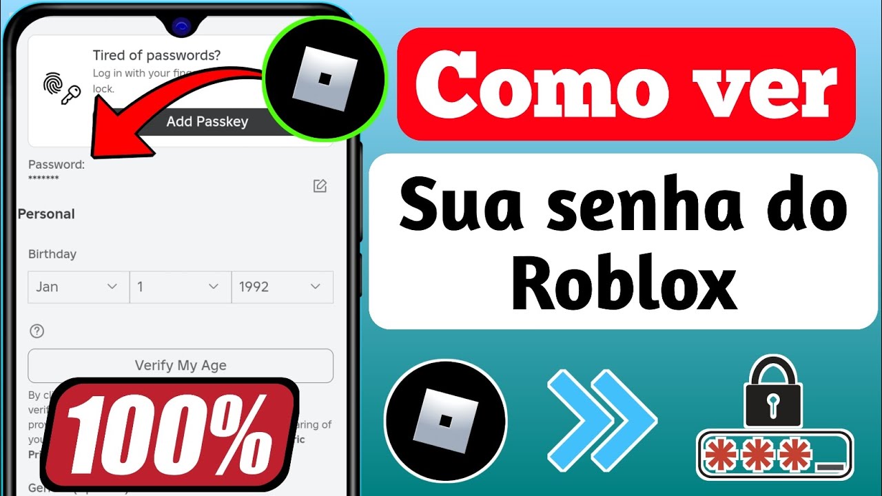 Como ver sua senha do Roblox no celular (2024) Veja a senha de login do ...