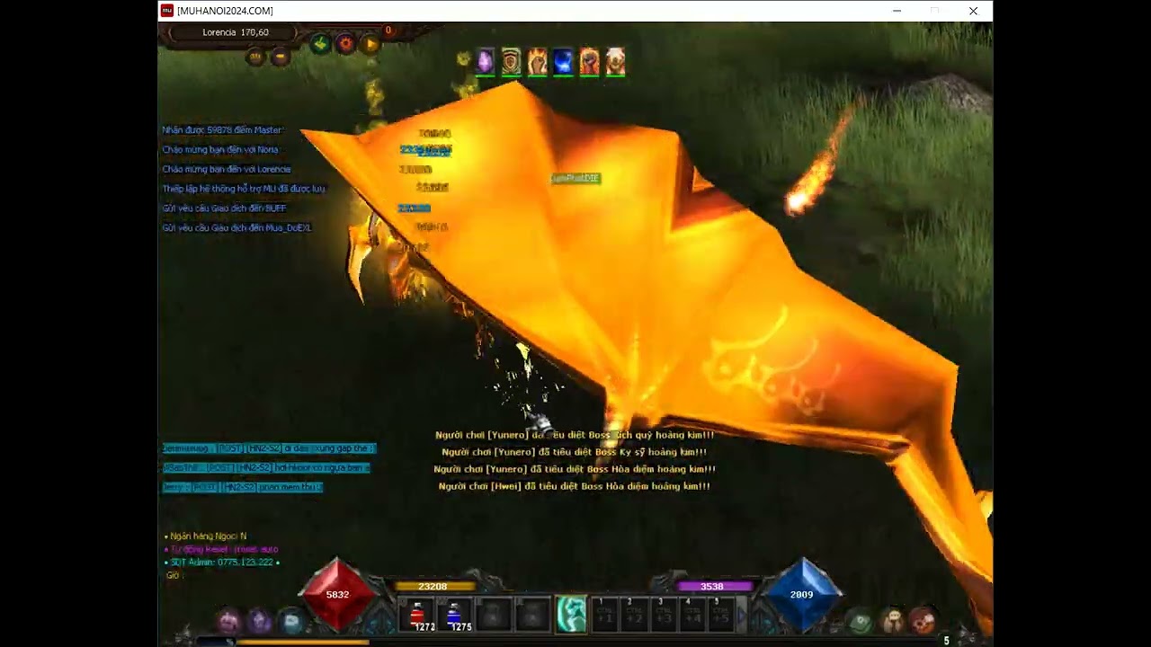 Mu online , cách ăn boss nhanh , xdame