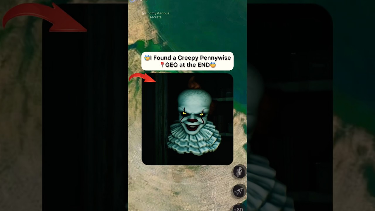 😰I Found Creepy Pennywise Caught On Google Earth 😨! 