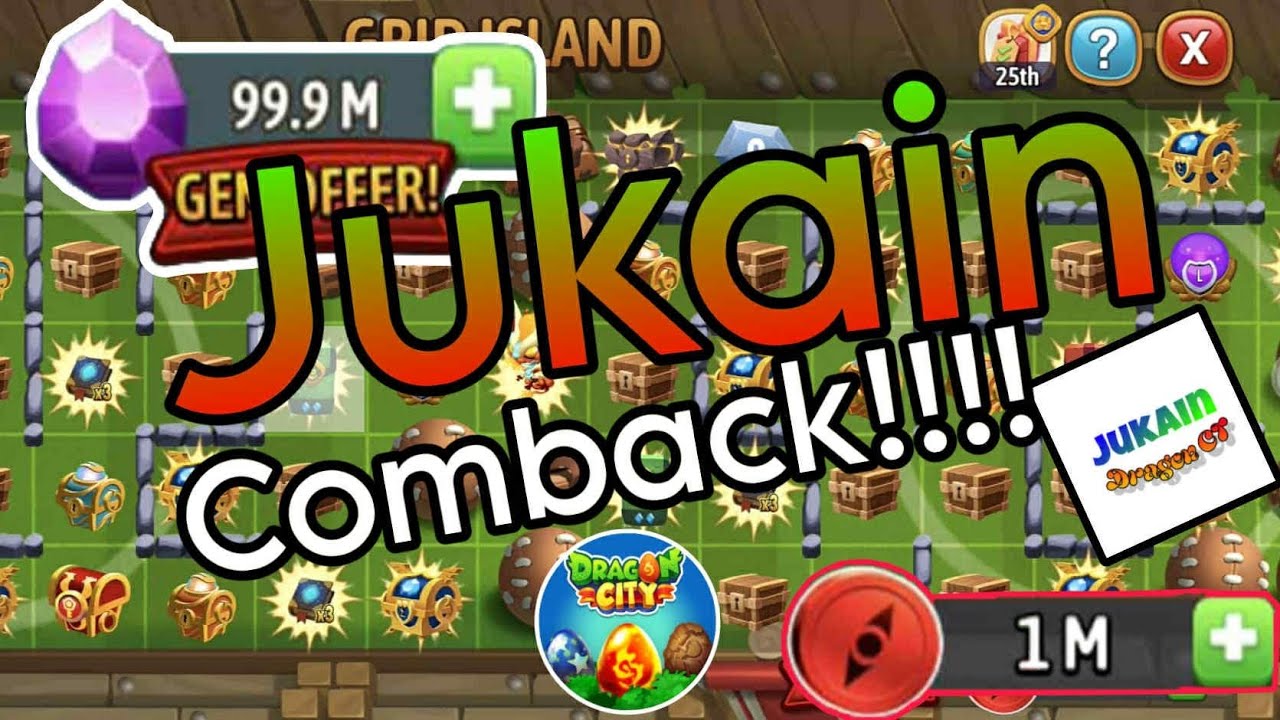 Jukain Trở Lại Tựa Game Dragon City!!!!! Mang 1 Triệu Coin Chơi Sự Kiện Grid Island