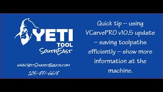 VCarvePRO v10.5 - new saving of toolpaths