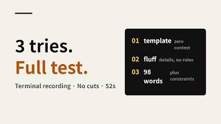 Same Question, 3 Tries: Full Terminal Test