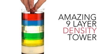 Amazing 9 Layer Density Tower - Sick Science! #012 Amazing 9 Layer Density Tower - Sick Science! #012
