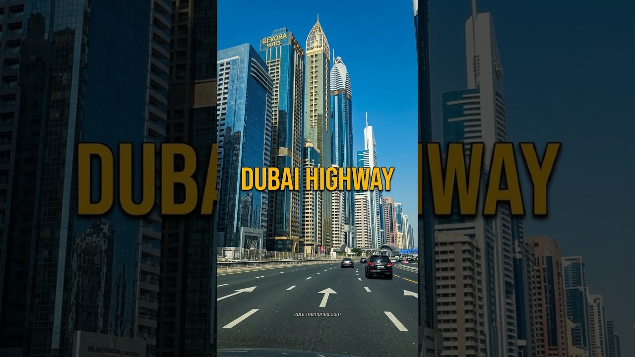 This is Dubai road journey by car | #dubairoads #dubaidowntown #dubai