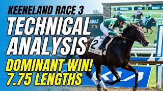 Speed Skater DESTROYS Keeneland Field by 7.75 Lengths! 🐎 | Full Technical Race 3 Analysis